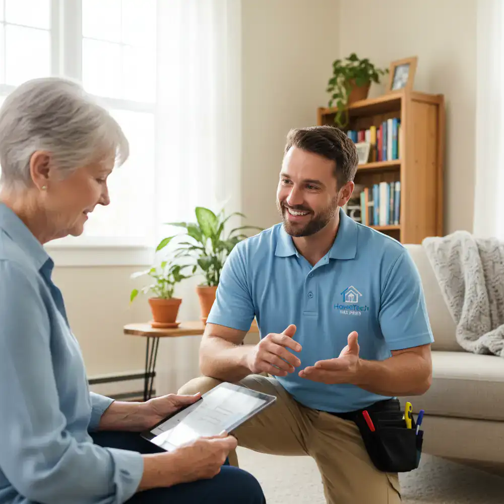 Vriendelijke monteur van HomeTech Helpers